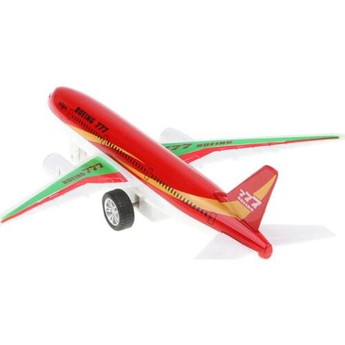 Alloy Die-cast Plane Toy Red 777 Airplane Model Kids Gift Collectible