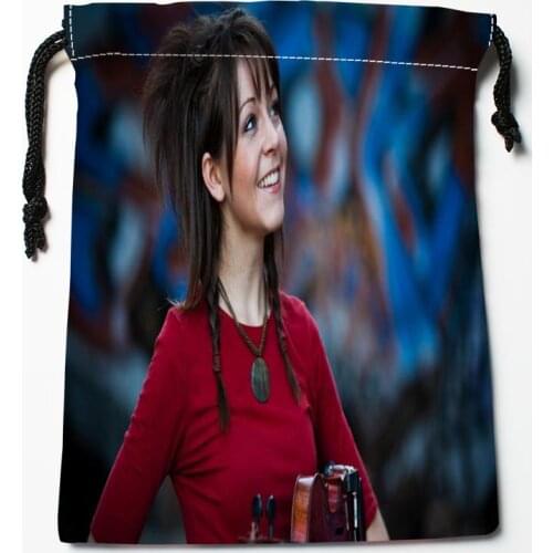 Best Lindsey Stirling Drawstring Bags Custom Storage Printed Receive Bag Compression Type Bags Size 18X22cm Storage Bags