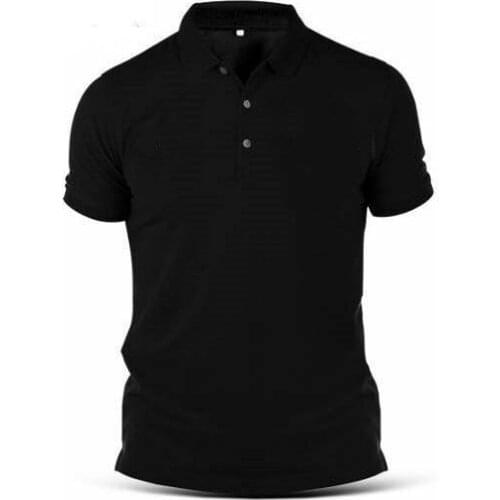 In StockPolo Shirt Mens 2021 summer light business short sleeve T-shirt casual Lapel half sleeve solid short sleeve
