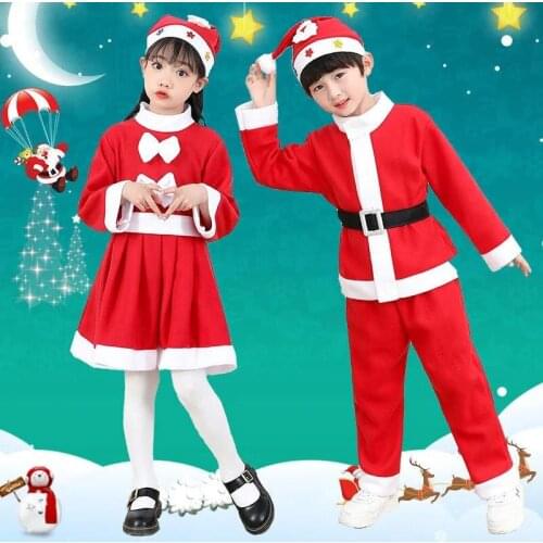 New Lovely Baby Boy Set Christmas Cute Suit Kids Top+Pant+Belt+Hat 4-PIC Newborn Outfits Girl Xmas Set Autumn Clothes 0-12 Years