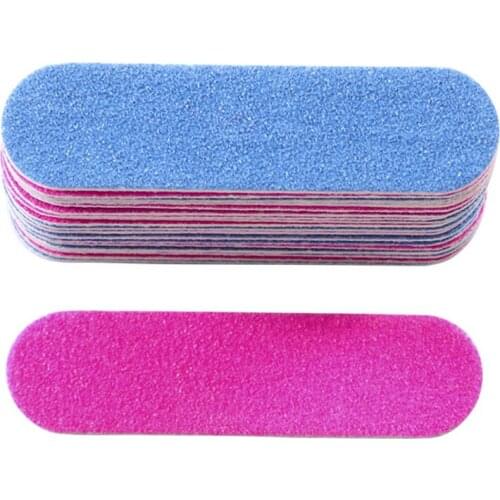 100Pcs Nail Files Double Color Wooden Mini Buffer Sanding 180/240 Disposable Manicure Tools