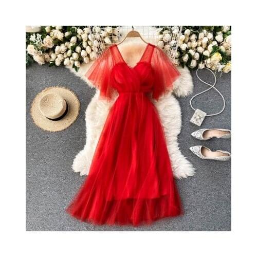 QLYFQY Red Summer Dresses