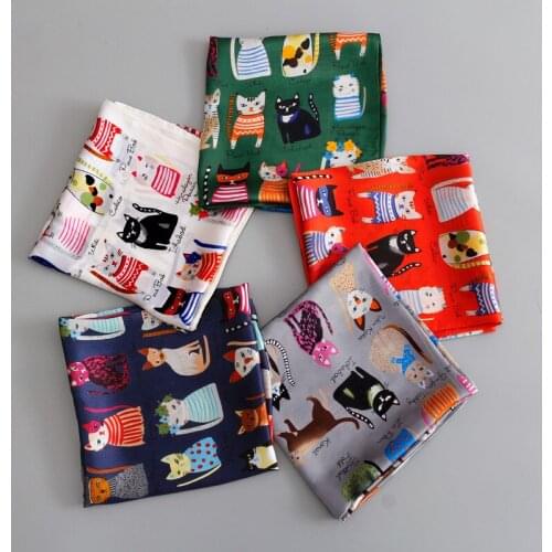 Fashion Silk Square Scarf For Women 90cm Satin Neck Hair Tie Band Bag Warp Soft Office Neckerchief Hijabs Female Foulard Bandana