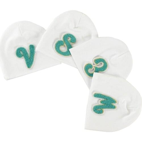 Lovely Newborn Baby Cotton Beanie Hats For Girls Boys Embroidery Letter Fashion Cap Unisex Skullies Hat Bonnet Kids Children