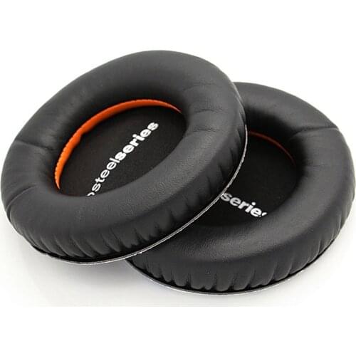 Replacement Ear Pads for Steelseries Siberia V3 Prism Headphones Skin-friendly Soft Leather Memory Sponge Earpads with Lettering