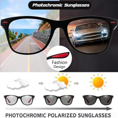 Photochromic Sunglasses Men Polarized Driving Male Change Color Sun Glasses Sunglasses Drivers Eyewear Retro Vintage Glasses