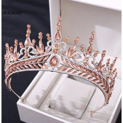 Bridal Crown Headwear Luxury Alloy Rhinestones Inlaid Headband for Female Wedding Birthday Hair Accessories PT PT