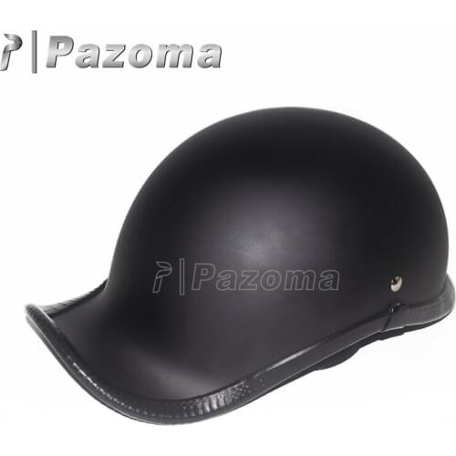 Unisex Adult Light Motorcycle Half Face Helmet ABS Plastic Vintage Motorbike Helmets Scooter Cruiser Chopper Matte Black Helmets