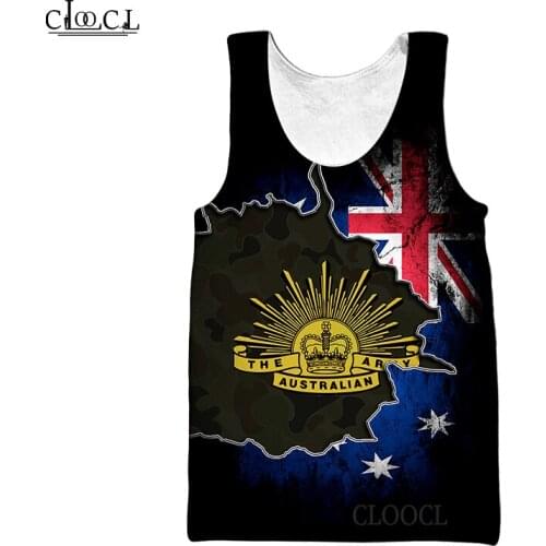 CLOOCL Gym Tank Tops Newest Popular Anzac Day 3D Print Sleeveless Tanktop Men Women Streetwear Vest Fitness Drop Shipping