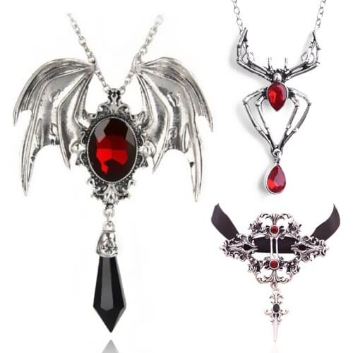 Vintage Gothic Bat Necklace For Women Punk Jewelry Choker Halloween Collar Hip Hop Girls Gift