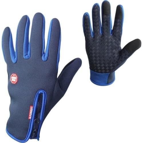 Outdoor winter thick fleece touch screen gloves bike riding ski warm windproof sports gloves