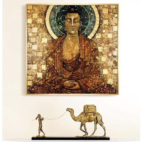 Vintage Buddha Sit In Meditation Religion Posters And Prints Buddhist Zen Wall Art Picture On Canvas Painting For Living Room