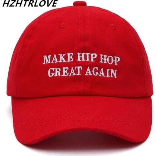High Quality Brand Letter MAKE HIP HOP GREAT AGAIN Snapback Cap Cotton Baseball Cap For Men Women Hip Hop Dad Hat Bone Garros