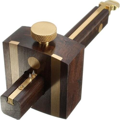 High Quality Cutting Gauge Mark Scratch Liner UK Indonesia Ebony + Copper Wear Carpenter Woodworking Tools 8 "Screws