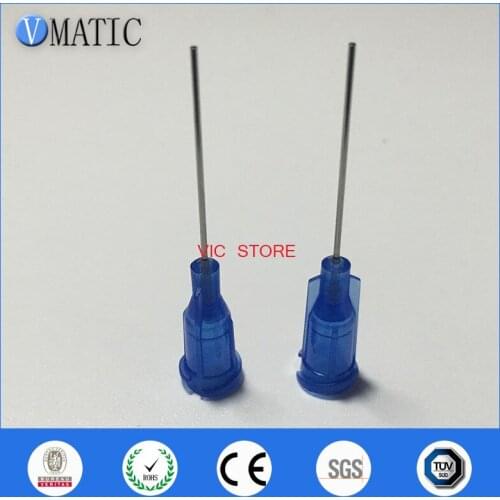 Free Shipping 100Pcs 1'' Tube Length Dispensing Needles 22G Syringe Needle Tip 1 Inch