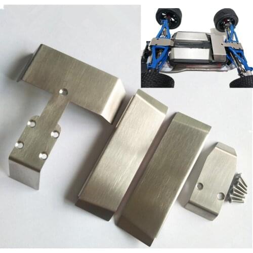 4pcs Stainless Steel Skid Plate Protector 4pcs For 1/16 Mini E Revo SUMMIT SLASH VXL