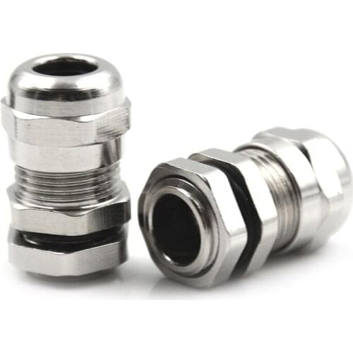 5Pcs/lot Cable Glands Connector Wire Glands for 3-8mm cable Stainless Steel Metal Cable Waterproof Tools