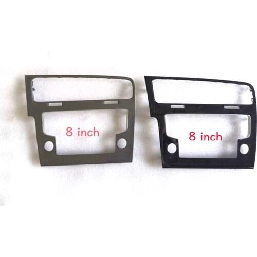8 inch Car Radio Decoration Frame Panel Car player frame For Golf 7 MK7 piano Black