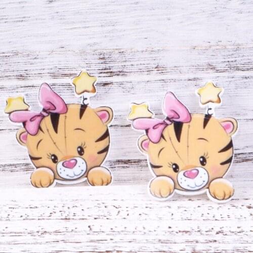 David accessories girls Holiday animal Halloween Planar resin Acrylic Cabochon DIY Hair Bow holiday Craft Making,25Yc4480