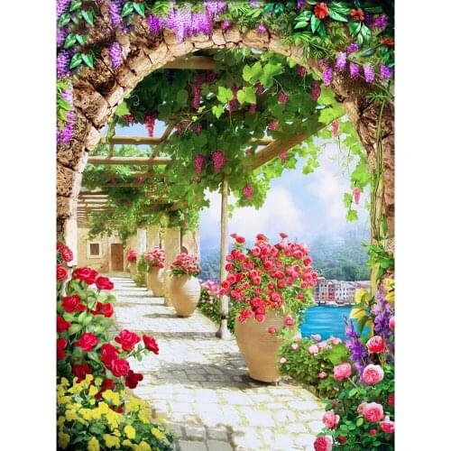 5D DIY Diamond Painting Rose Flower Cross Stitch Full Square Round Diamond Embroidery Rhinestone Home Decoration