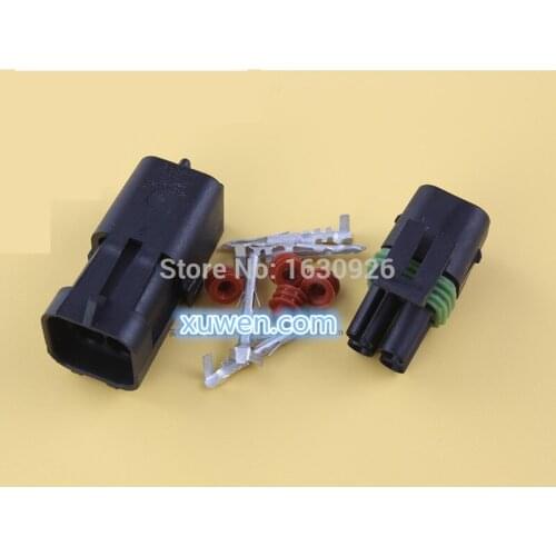 Free Shipping 10/Lot 4 Pin way 2.5 Car connector,Car Waterproof Electrical connector Male&Female kit for car motorcycle ect