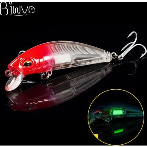 BIWVO 7CM 10g Minnow Hard Lure Have Triple Hook All About Fish Artificial Bait Accessories Fishing Items Floating Swimbait