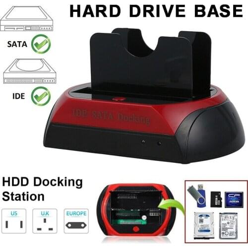 IDE SATA External HDD Box Hard Disk Drive Enclosure USB 2.0 to IDE+SATA HDD Docking 2.5''/3.5'' Hard Drive Station Card Reader