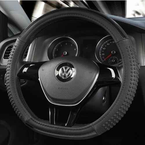 D series Micro Fiber Leather Car Steering Wheels Covers 38CM/15'' Steering Wheel Hubs Car Styling,For VW GOLF 7 2015 POLO JATTA