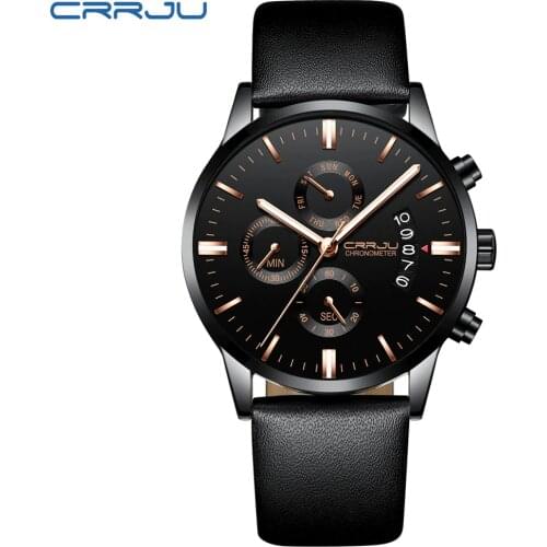 CRRJU Men's Watch With Double Dial