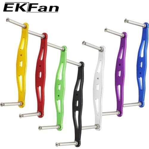 EKFAN 110MM 8MMX5MM Holes Aluminum alloy Fishing Handle for Daiwa Baitcasting Reel Knob 7X4X2.5MM Bearing Parts Accessory