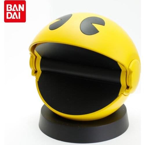 Bandai Genuine Pac-Man Open Mouth Game Image Finished Model 40th Anniversary Edition Sound Effect Anime Action Figure Toys