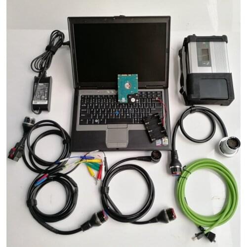 MB SD Connect Compact 5 Star Diagnosis tool for M-Bz Cars and Trucks with 2021-06 HDD SSD in D630 Laptop for MB Star SD C5 Set