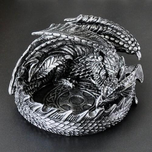 Creative Dragon Cool Ashtray Cigar Cigarette Rest Holder Office Home Decoration Tabletop Decor Cool Smokers Gift