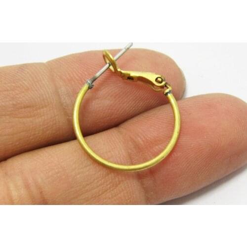 10pcs Brass earrings hoop 20x1.2mm Raw brass Circle ear findings R233