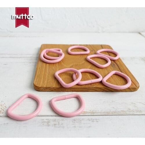 Metal Colourful D ring DIY for Dog Collar 2.5cm Connection alloy metal Buckles pink DIY Semi Ring Webbing Clasp Clip CDK-20P