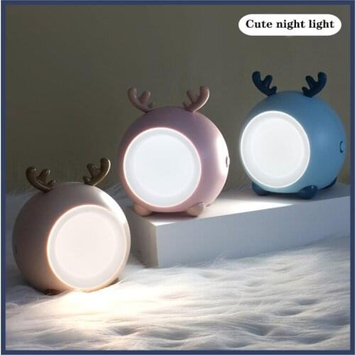 Cute LED Night Light Touch Sensor Small Table Lamp Baby Bedroom Desktop Decor Ornaments USB Charge Read Light Decorative Lamp