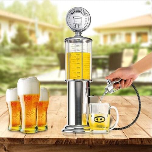 New Mini Beer Dispenser Machine Drinking Vessels Single Gun Pump with Transparent Layer Design Gas Station Bar for Drinking Wine