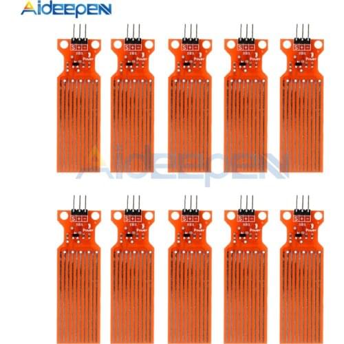 10Pcs DC 3V-5V 20mA Rain Water Level Sensor Module Depth of Detection Liquid Surface Height Flow Sensor for Arduino