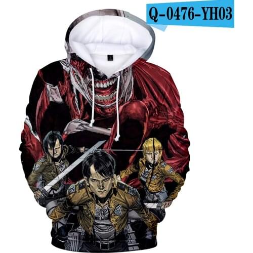 2021 Personality Attack on Titan Young People 3D Sweatshirts Men/women Spring Autumn Hoodies Outwear Hot Sale Tracksuits Clothes