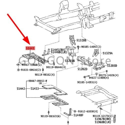 CAR No. 1 Engine Bottom Cover 200- 2015 To yot aHIG HLA NDE R (JPP) HIG HLA NDE R (CHINA) Engine Bottom Cover