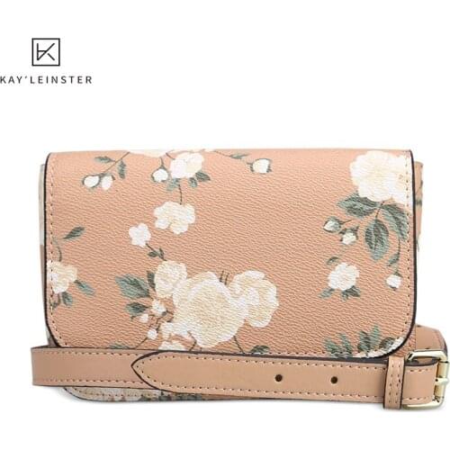 New Style Ladies Waist Flower Package Chinese Style Retro Waist Mobile Phone Bag Dual-Use Small Waist Autumn Winter Printing Bag