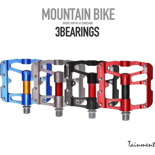 Road/MTB Bike Pedals - Aluminum Alloy Bicycle Pedals - Mountain Bike Pedal with Removable Anti-Skid Nails Cycling Pedal Durable