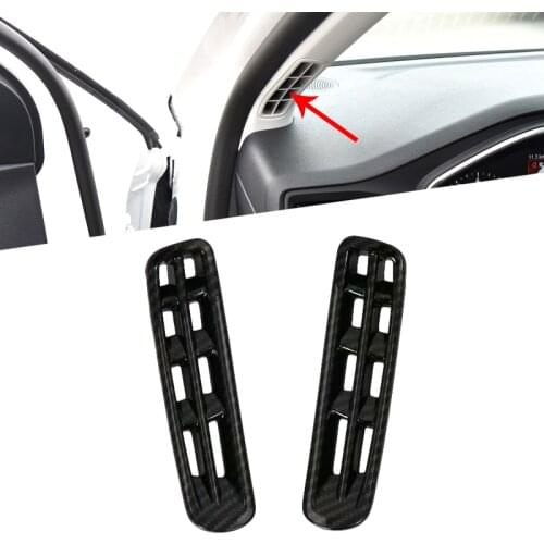 For Ford Focus 2019 2020 Carbon Fiber Front Air Conditioning Cover Trim AC Outlet Frame Car Styling Interior Accessories