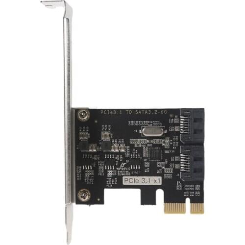 Pci-e 3.0 X1 to SATA Controller Board Expansion Card Pci Express to 2 Ports Sata3.0 6 Gbps SSD Adapter