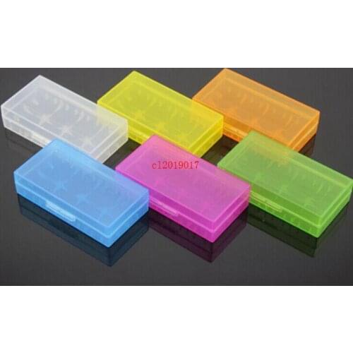 Portable Carrying Box 18650 Battery Case Storage Acrylic Box Colorful Plastic Safety Box for 18650 Battery and 16340 Battery