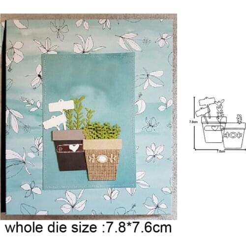 Craft Dies Potted plants flower Metal Cutting Dies Stencils Dies for DIY Scrapbooking Album Paper Cards Making Embossing Dies