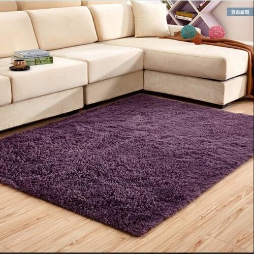 Thicken Washed Silk Wool Skid Resistant Carpet Living Room Coffee Table Bedroom Bedside Yoga Mat Carpet Large Rug Bedroom Carpet