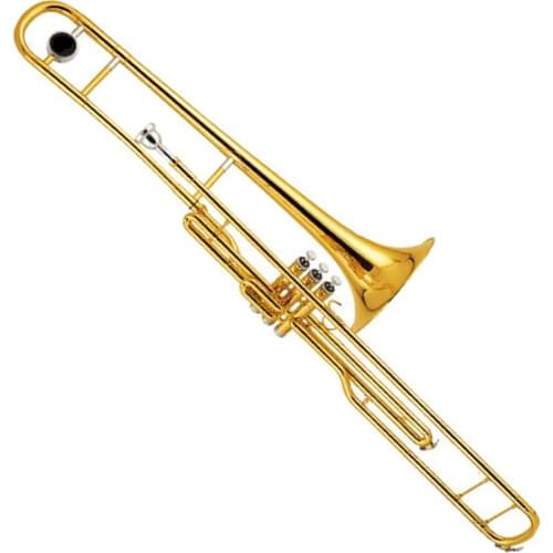 High quality Gold lacquer Piston Valves Trombone