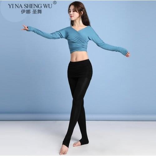 Belly Dance Women New Fashion Style Elegant Top Training Clothing New Female Adult Long Pants Performance Practice Clothing