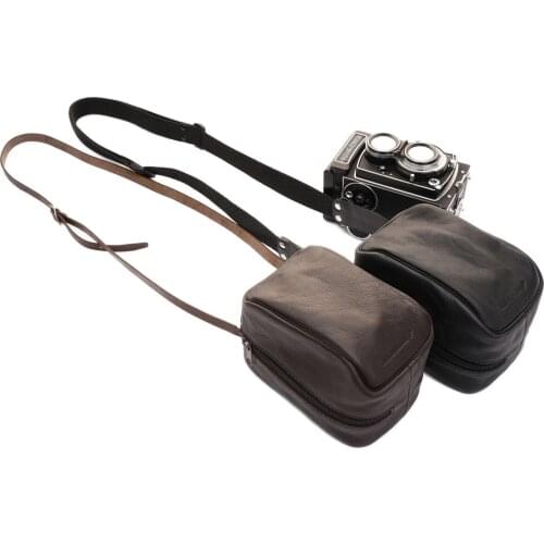 1pc soft Protective bag For Rolleiflex TLR Camera original calf leather Case for Rolleicord